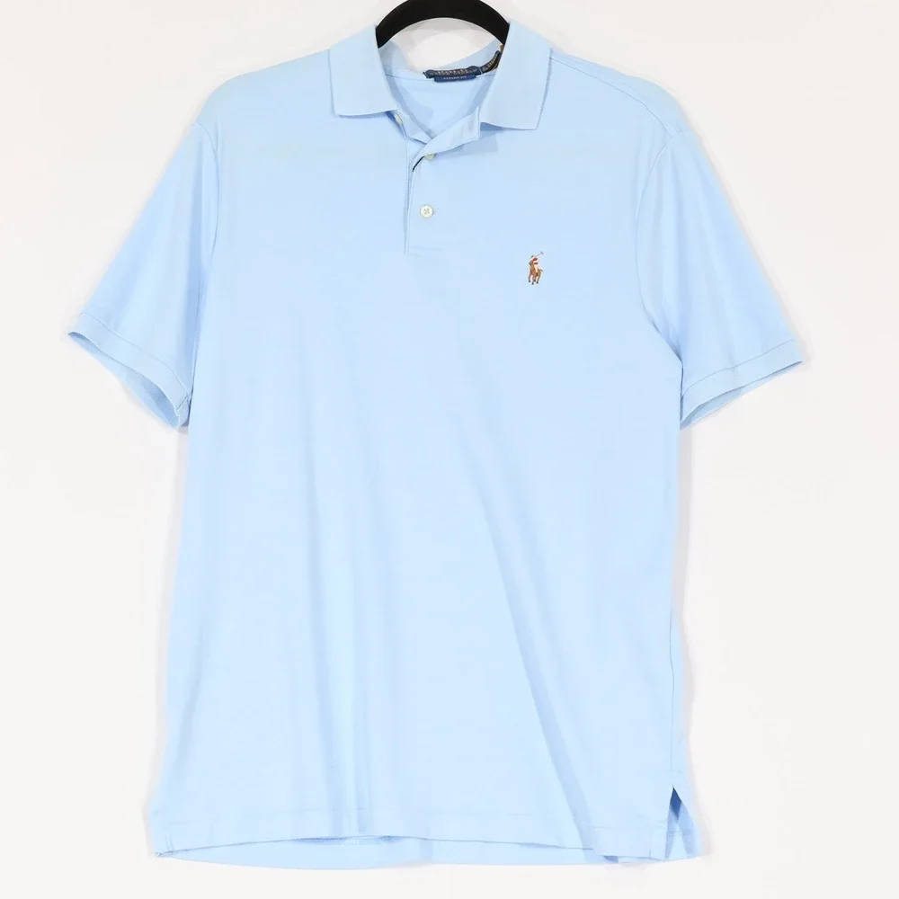 Polo Ralph Lauren Polo Shirt Men S Blue Classic Fit Cotton Short Sleeve $110 NWT